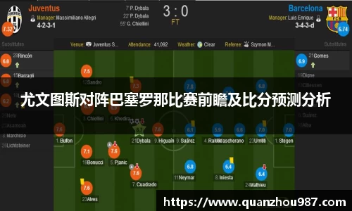 尤文图斯对阵巴塞罗那比赛前瞻及比分预测分析